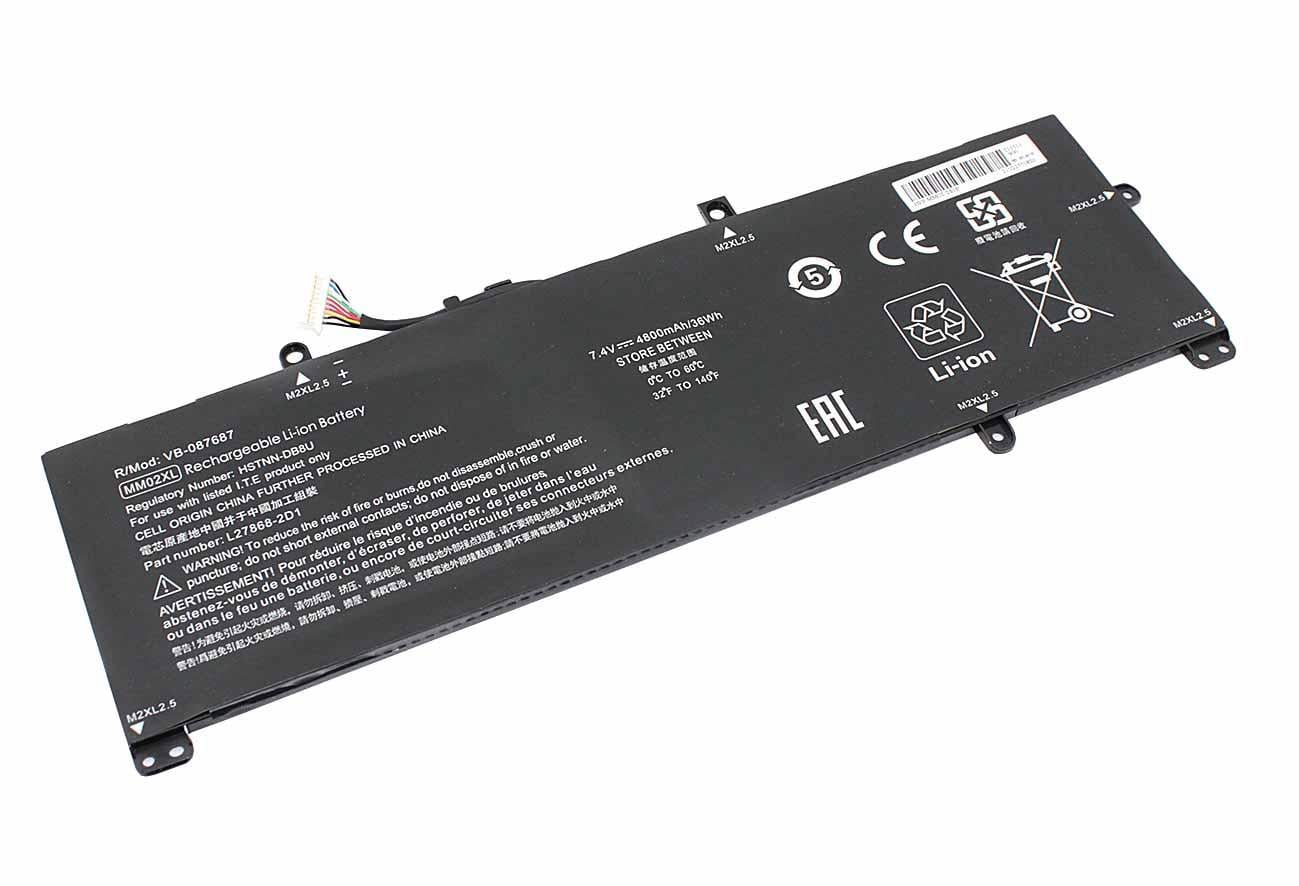 Аккумулятор для ноутбука HP MM02XL 13-AN0000TU 7,4V 4800mAh Black (087687)