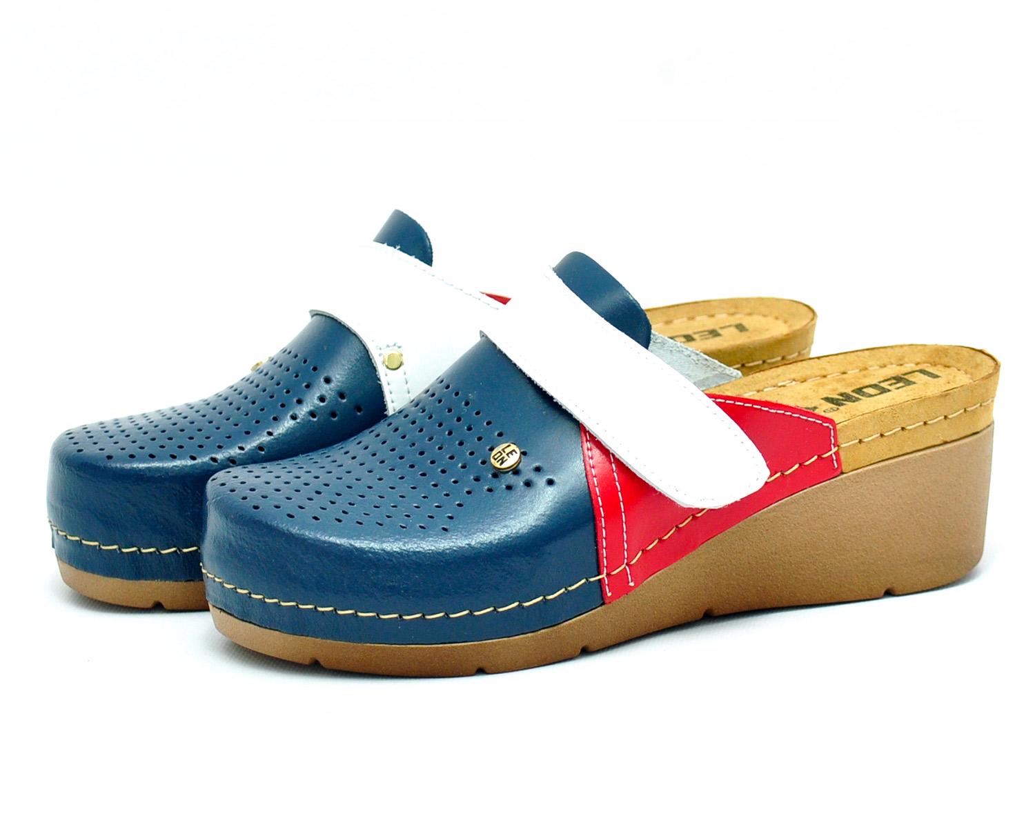 Женские сабо кожаные Leon 1001 р. 39 Синий/Белый/Красный Женские сабо кожаные Leon 1001 р. 39 Синий/Белый/Красный