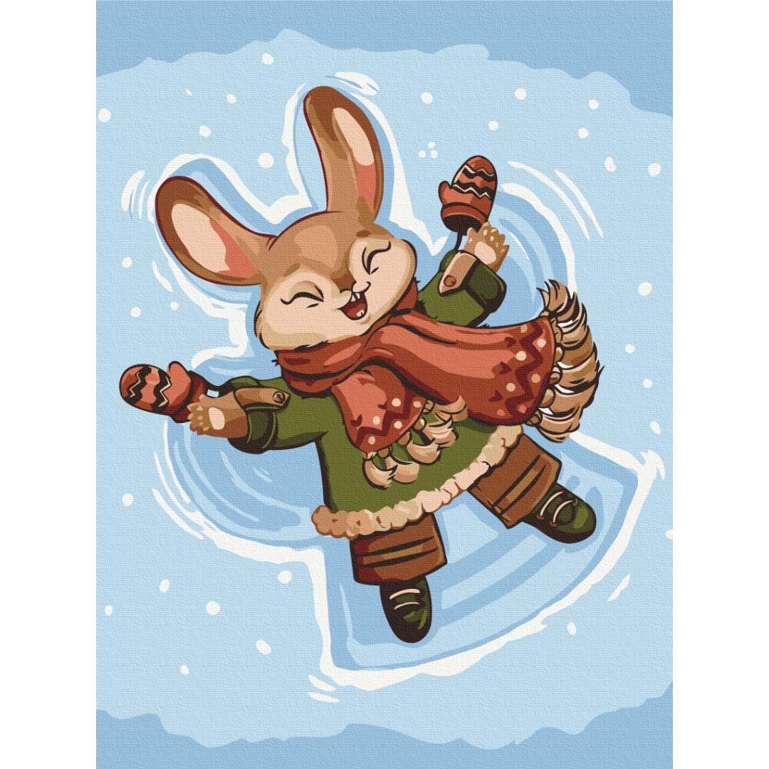Картина за номерами Ideyka Сніжний зайчик 30x40 см Різнокольоровий (PM-194-K-1293)
