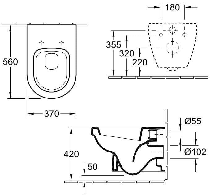 Унітаз підвісний Villeroy&Boch OMNIA ARCHITECTURA 56741001 без сидіння (82087) - фото 2 Унітаз підвісний Villeroy&Boch OMNIA ARCHITECTURA 56741001 без сидіння (82087) - фото 2