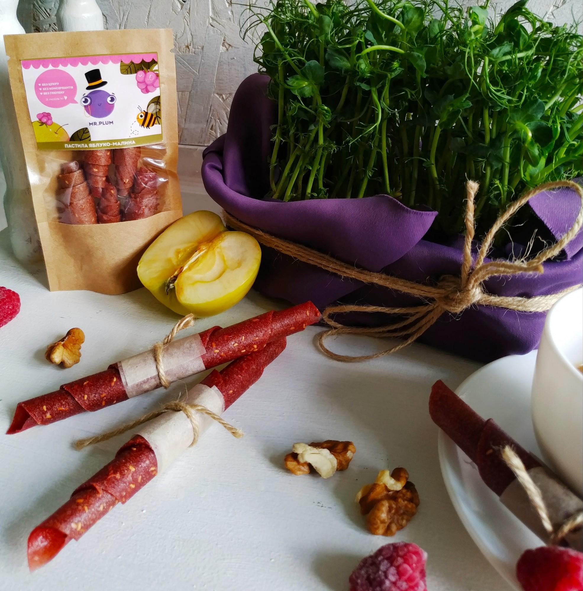 Пастила натуральная Mr.Plum Яблоко-Малина 100 г - фото 3 Пастила натуральная Mr.Plum Яблоко-Малина 100 г - фото 3