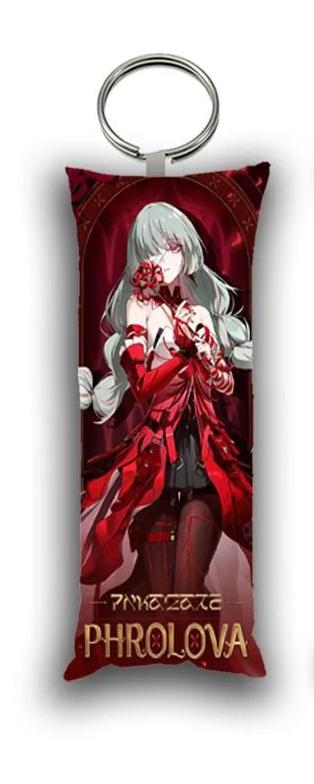 Брелок мини-дакимакура Фролова Грозовые волны Phrolova Wuthering Waves двухсторонний 4х10 см (br0563)