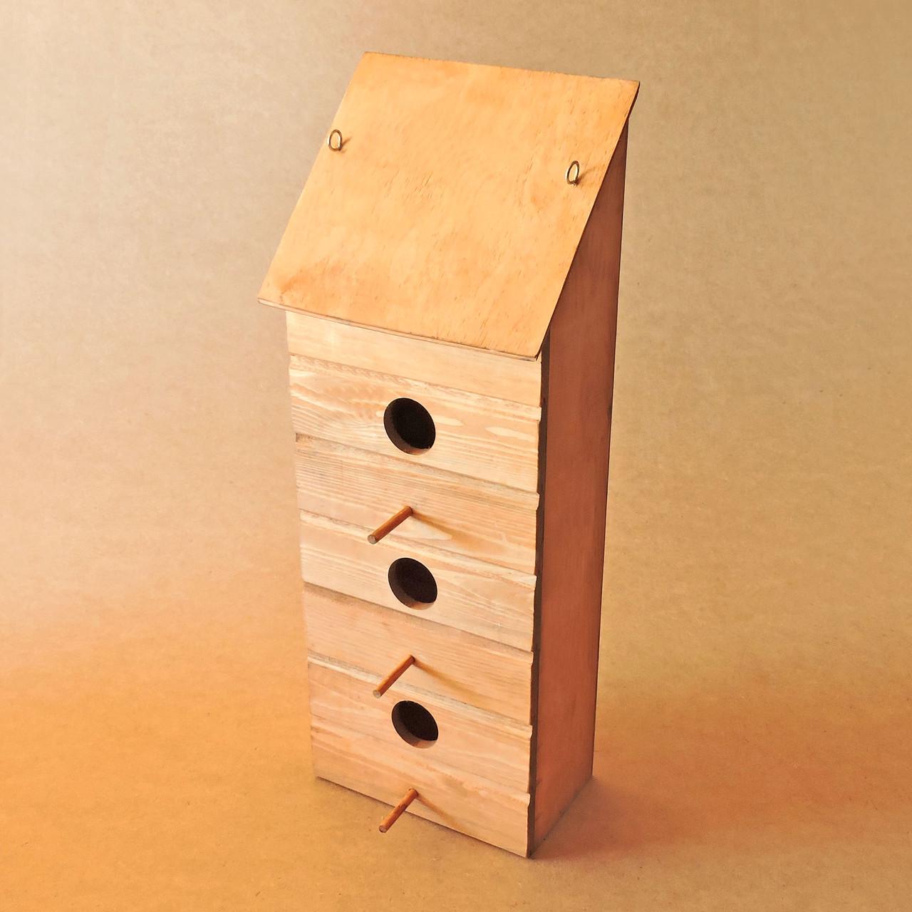 Шпаківня садова з дерева Папуга Каррі (СКВ-001503) - фото 3 Шпаківня садова з дерева Папуга Каррі (СКВ-001503) - фото 3