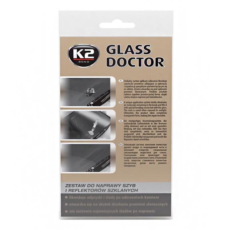 Клей для ремонта ветрового стекла и фар K2 Glass Doctor 0,8 мл (B350)