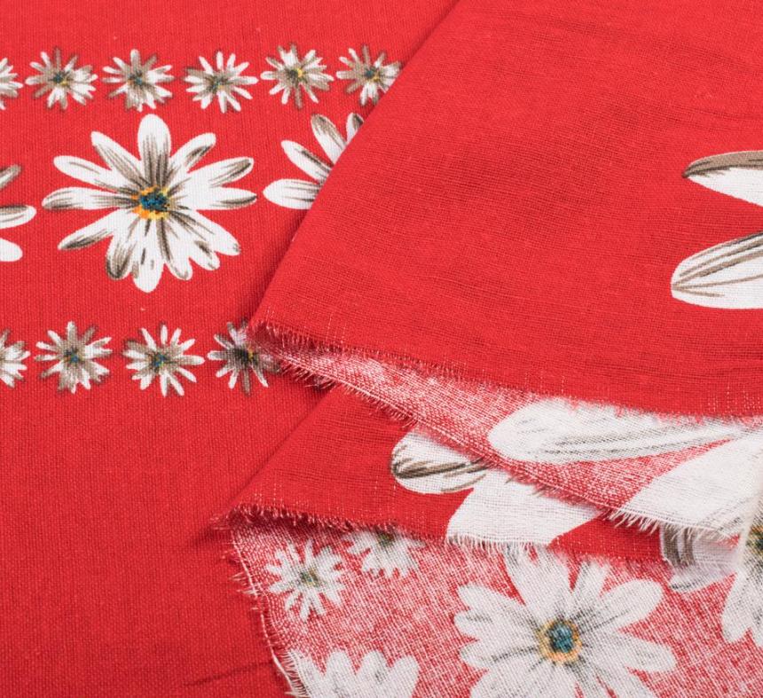 Тканина льон ширина 145 см Червоний (12622.011)