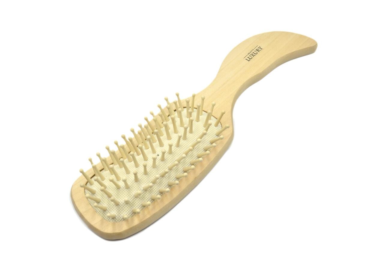 Щетка массажная для волос деревянная Beauty Luxury HB-03-10