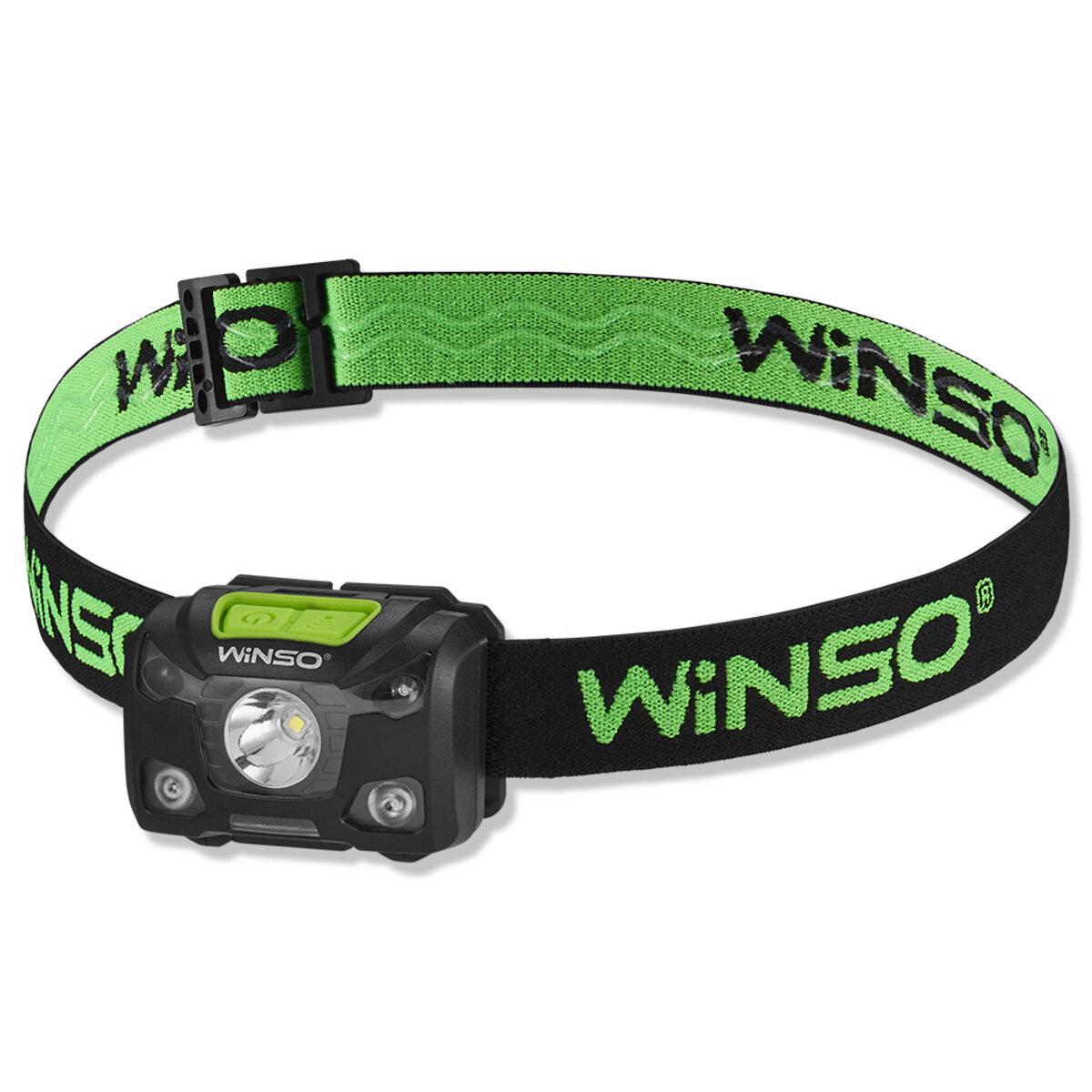 Ліхтар налобний Winso 250 Lm/5 W XPG 1200 mAh/3xAAA з сенсором Біло-червоний