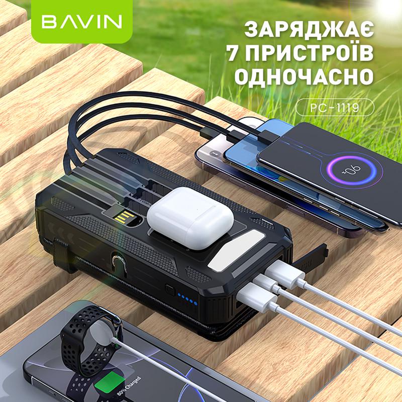 Повербанк BAVIN PC1119 Wireless and SOLAR 20000 mAh Black (Y-PC1119BK) - фото 5 Повербанк BAVIN PC1119 Wireless and SOLAR 20000 mAh Black (Y-PC1119BK) - фото 5