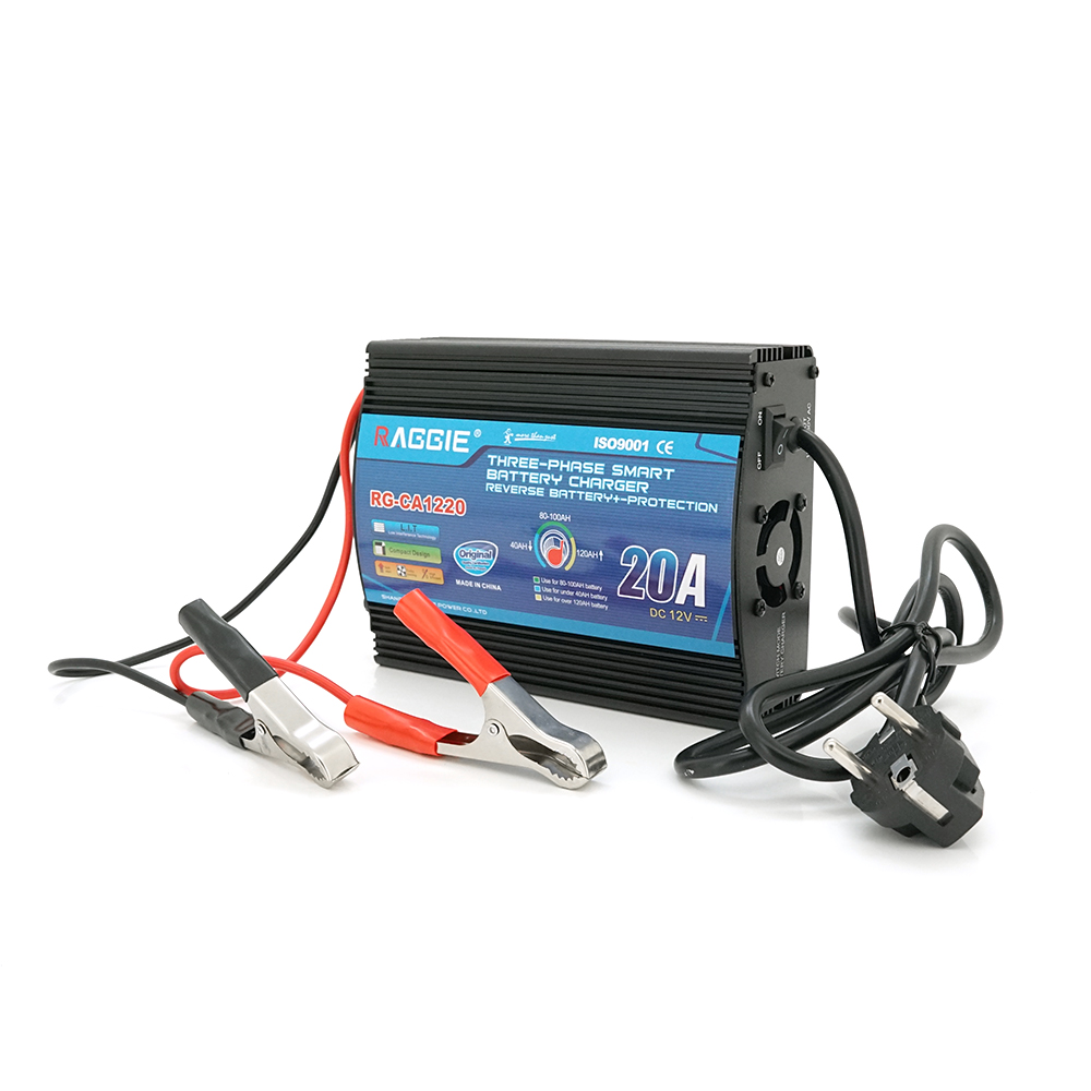 Зарядное устройство VOLTRONIC RAGGIE RG-CA1220A 12V-20A с крокодилами Q16 зарядка для авто и мототехники (37358)