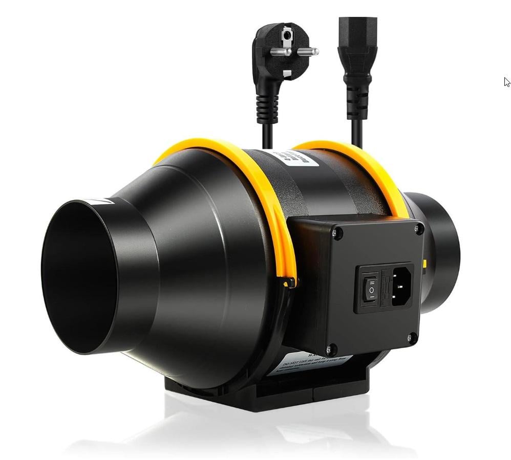 Вентилятор 100-мм канальный FanGoFast регулируемый встроенный дымосос 230 В тихий