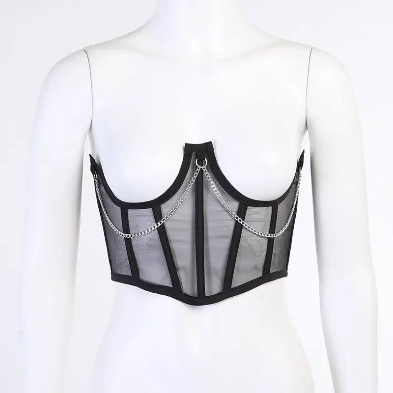 Корсет-ремень женский с цепочкой Черный (2204153563)