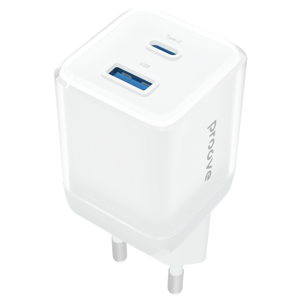 Зарядное устройство Proove Pure GaN Plus 30W Type-C USB White