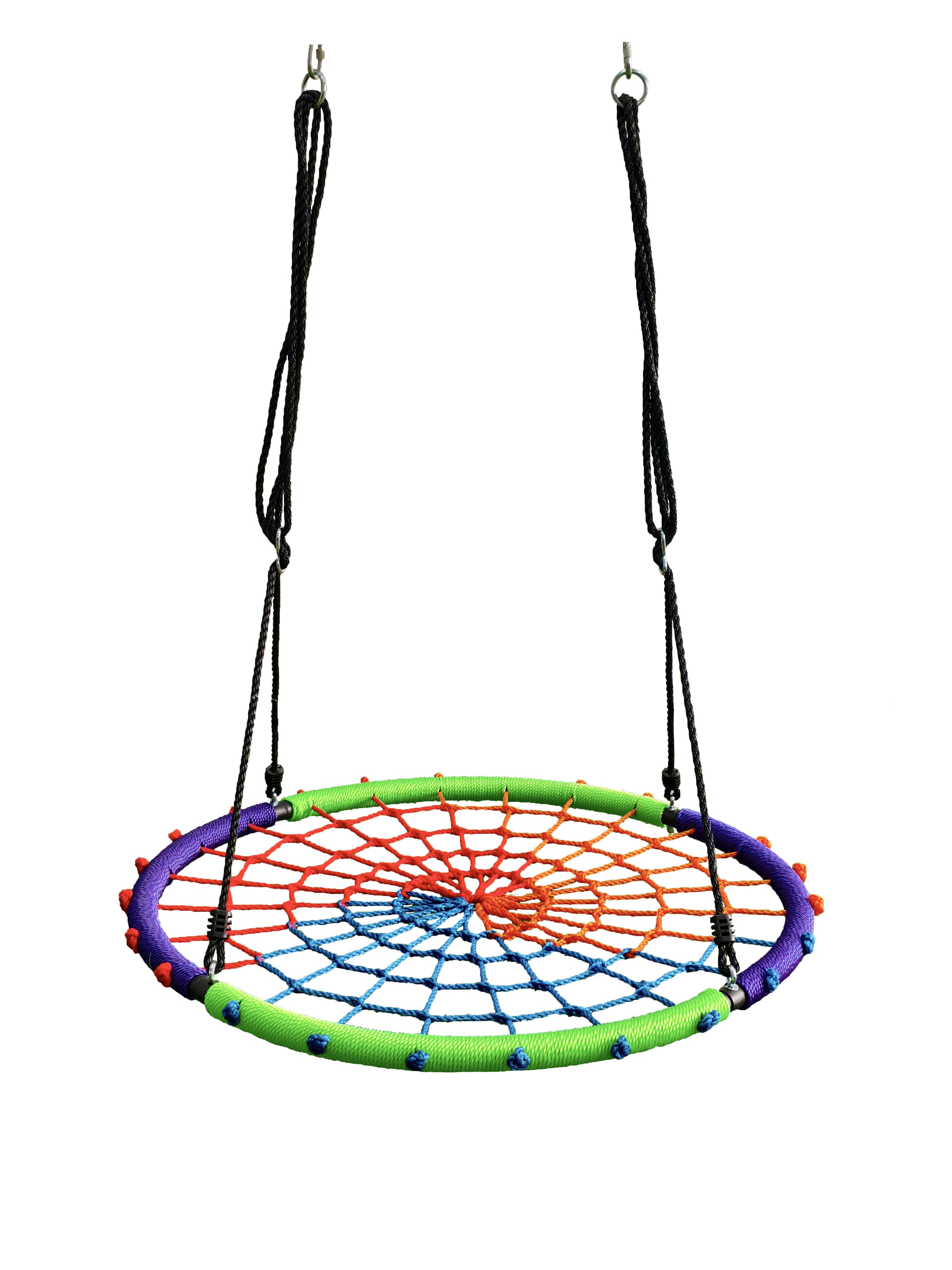 Гойдалка-гніздо дитяча Spoko SP-5C кругла підвісна для вулиці 100 см Різнокольоровий (6026) - фото 6 Гойдалка-гніздо дитяча Spoko SP-5C кругла підвісна для вулиці 100 см Різнокольоровий (6026) - фото 6