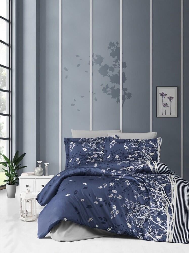 Постельное белье First Choice Living сатин евро Navy (35833821)
