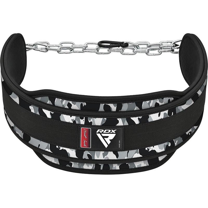 Пояс для обтяжень з ланцюгом RDX T7 Pro Dipping Belt 2 Layer неопреновий Camo Grey - фото 1