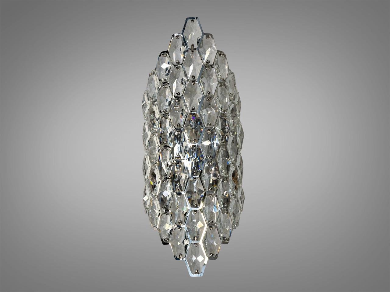 Бра с кристаллами для гостиной 9132-B420CH 41 см Хром (2816779402)