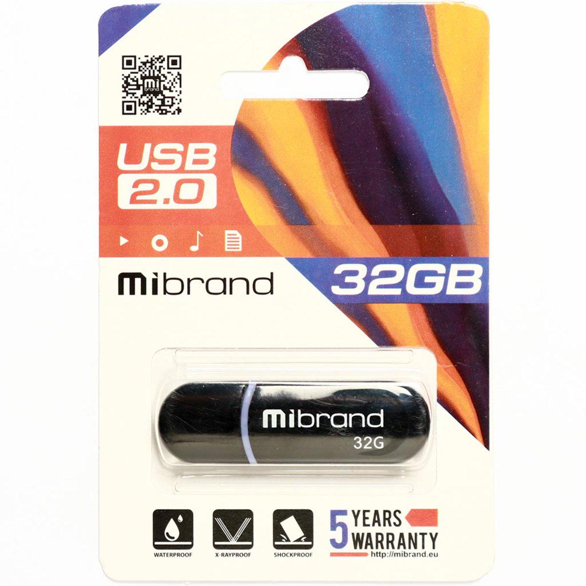 Флеш пам'ять Flash Mibrand Usb 2.0 Panther 32 Gb Black - фото 2