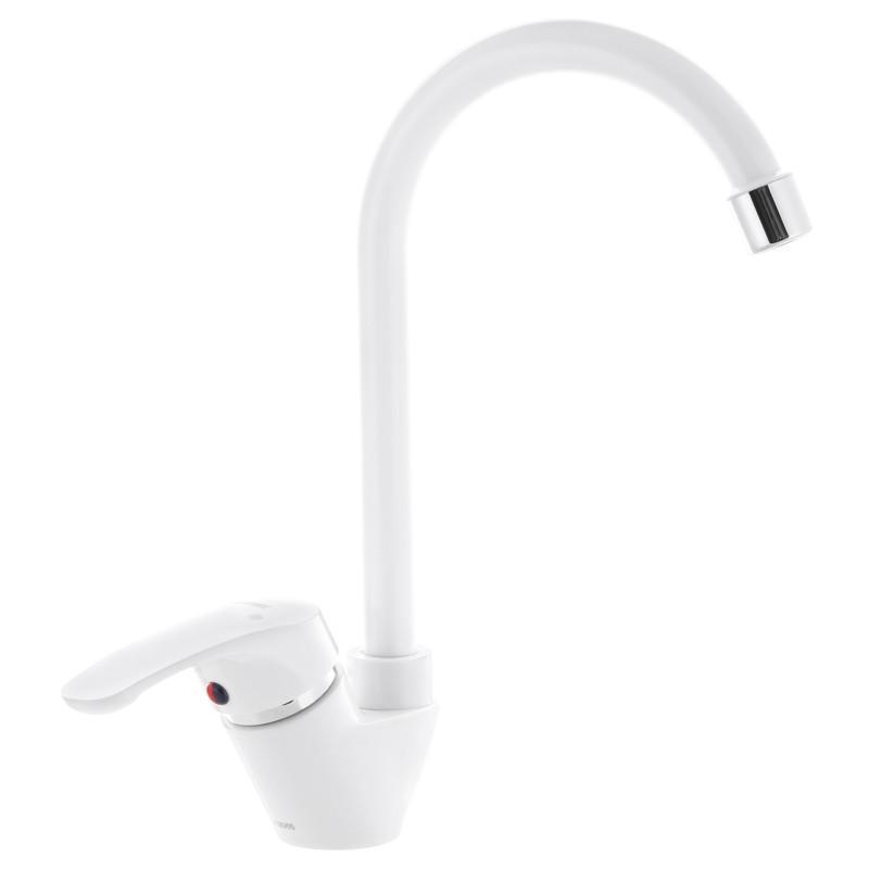 Смеситель на кухню PLAMIX AFINA-011 без подводки Белый (PM0578)