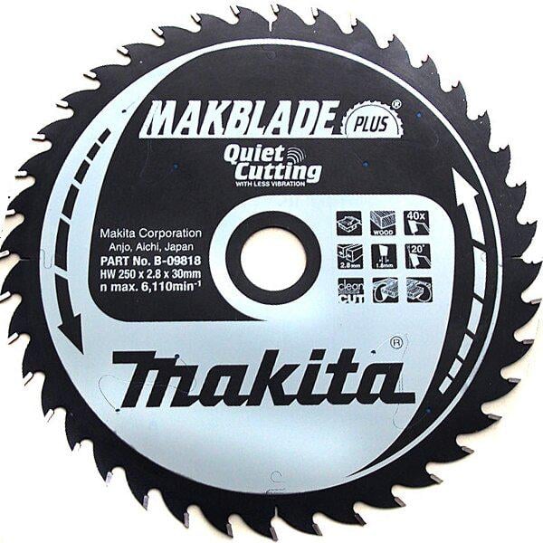 Диск пиляльний по дереву Makita Makblade Plus 250х30 мм 40T