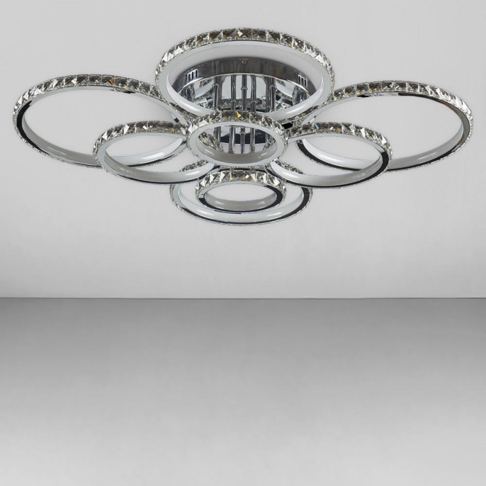 Люстра светодиодная Svet с димером 492W с хрусталем 3000-6000К Хром (К SY-7940/8 CR DIMMER)