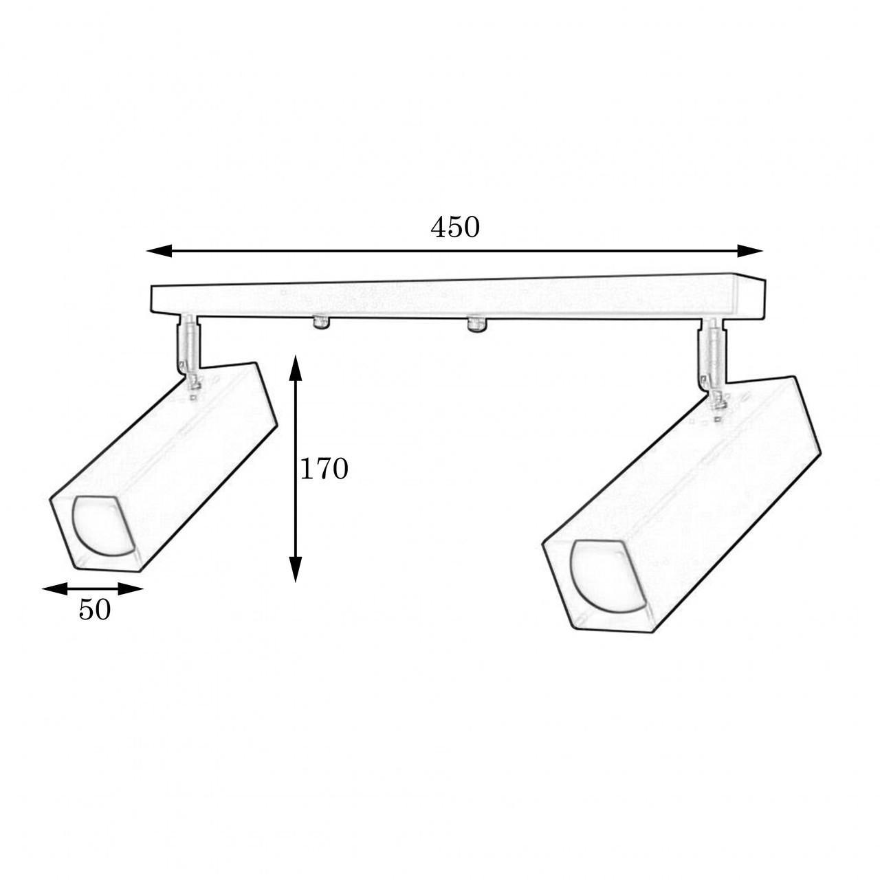 Светильник потолочный MSK Electric Verona с поворотными плафонами под лампу Е27 Черный (SQ 1750-2) - фото 4
