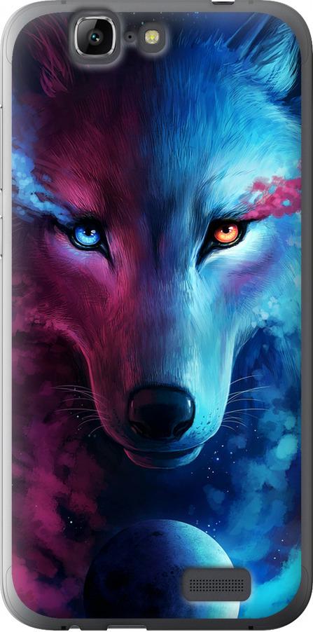 Чехол на Huawei Ascend G7 Арт-волк (3999u-147-42517)