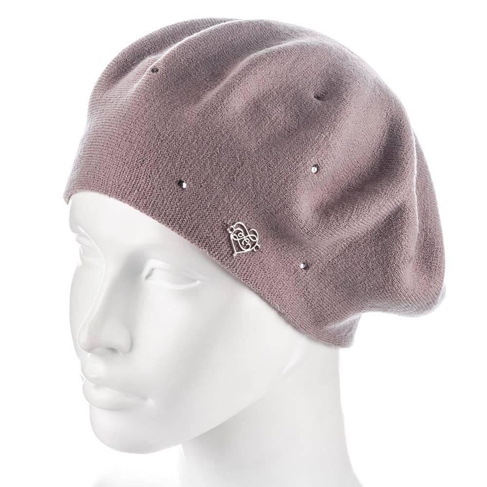 Берет женский Zolly ZH191 двойной Темная Пудровая