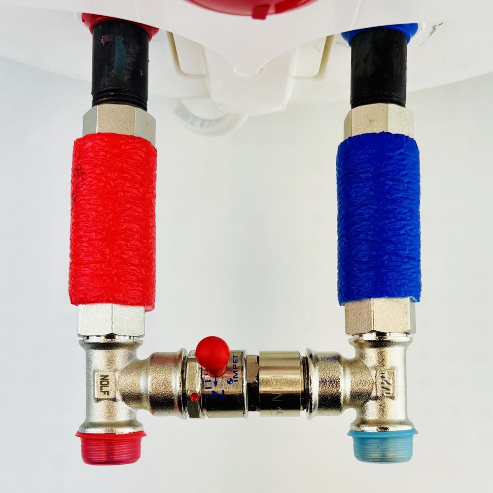 Комплект подключения водонагревателя, бойлера 3V SHORT Boiler Series 1/2" KVANT Комплект подключения водонагревателя, бойлера 3V SHORT Boiler Series 1/2" KVANT