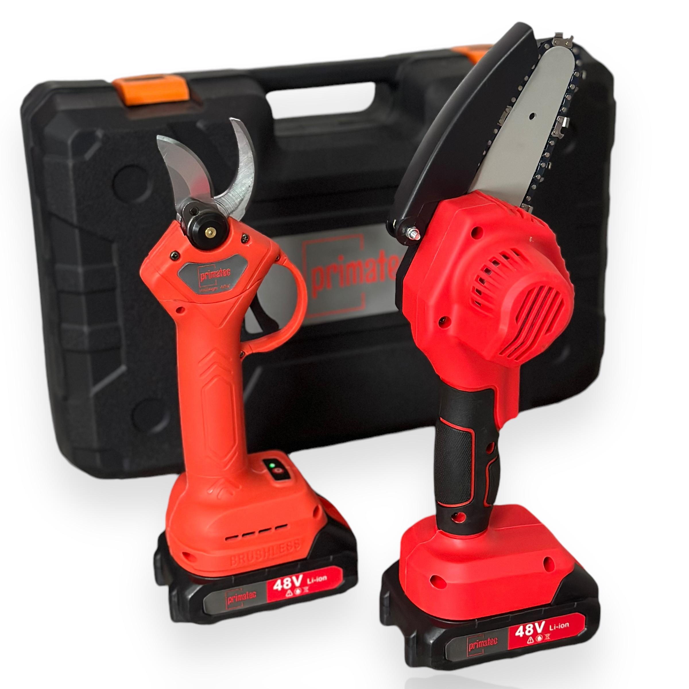 Комплект Primatec пилка акумуляторна ланцюгова міні та садовий секатор акумуляторний у пластиковому кейсі - фото 20