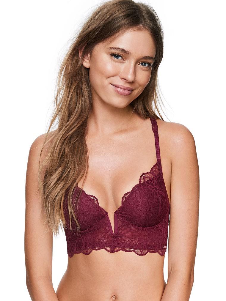 Бюстгальтер Bralette з Рush-ap Victoria's Secret 366-368 М Бордовий (1-9)