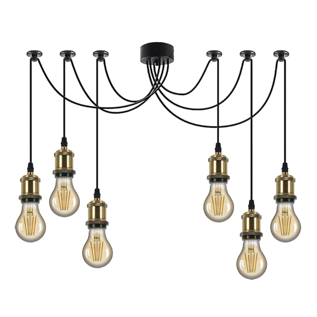Люстра Loft HAN 6 E27 max 40 W Черный (V6949677681270)