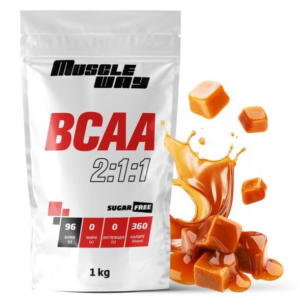 Комплекс амінокислот для росту м'язів і сушіння MuscleWay ВСАА 2:1:1 Sugar Free Ірис-карамель в порошку на 100 порцій 1 кг (21-125-bcaa-mw-rs1.ik) - фото 1 Комплекс амінокислот для росту м'язів і сушіння MuscleWay ВСАА 2:1:1 Sugar Free Ірис-карамель в порошку на 100 порцій 1 кг (21-125-bcaa-mw-rs1.ik) - фото 1
