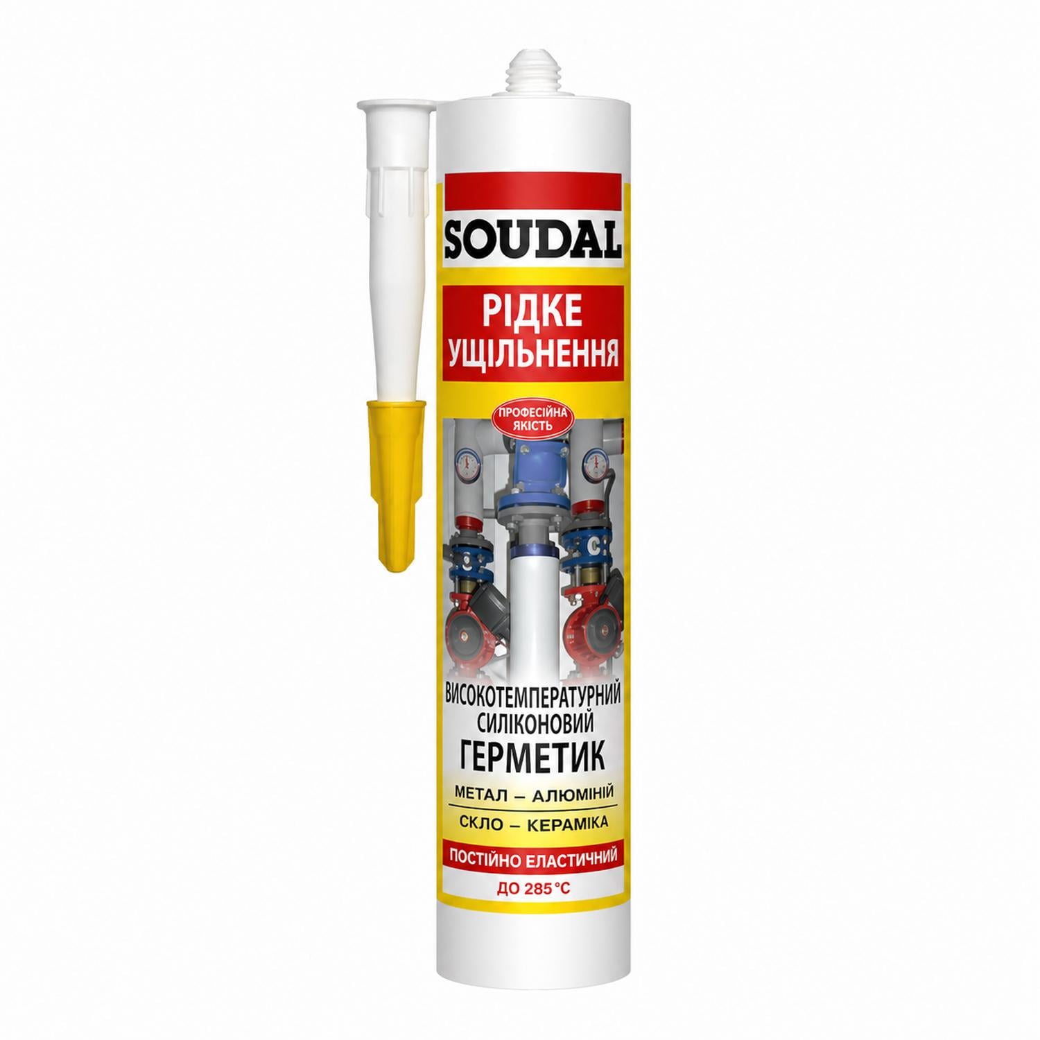 Герметик силиконовый SOUDAL Gasket Seal термостойкий до 285°С 280 мл 3 шт. Красный (000020000000060001)