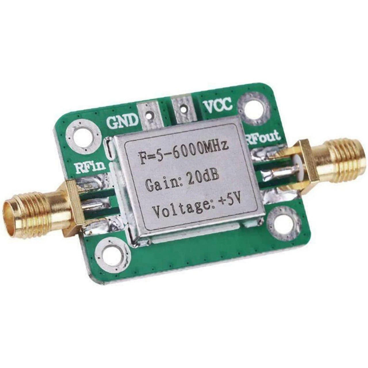 Підсилювач широкосмуговий 5-6000MHz 20dB RF SMA-SMA 5V (830548) - фото 1