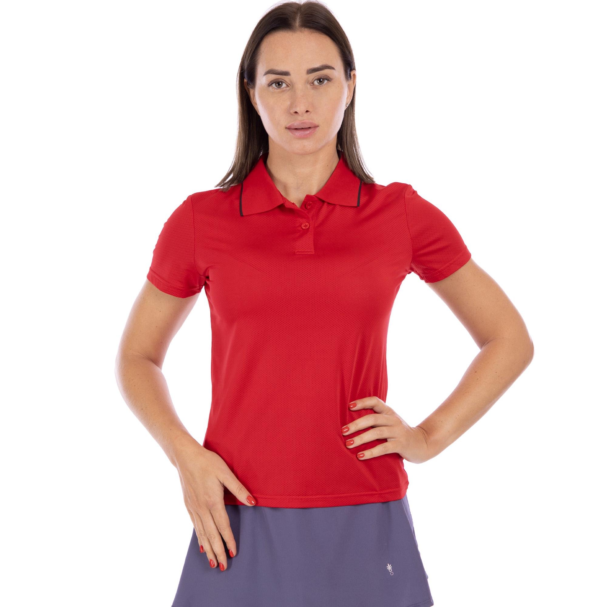 Футболка поло женская Lingo LD-7316W 2XL Красный (LD-7316W_Красный_2XL)
