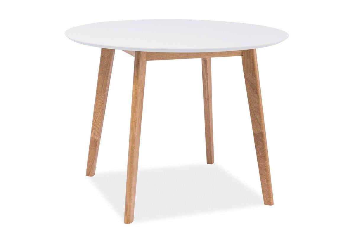 Стол кухонный Signal Mosso II 75х1100x100 (раскладной) МДФ/Дерево цвет Белый/Дуб (MOSSOIIBD100)