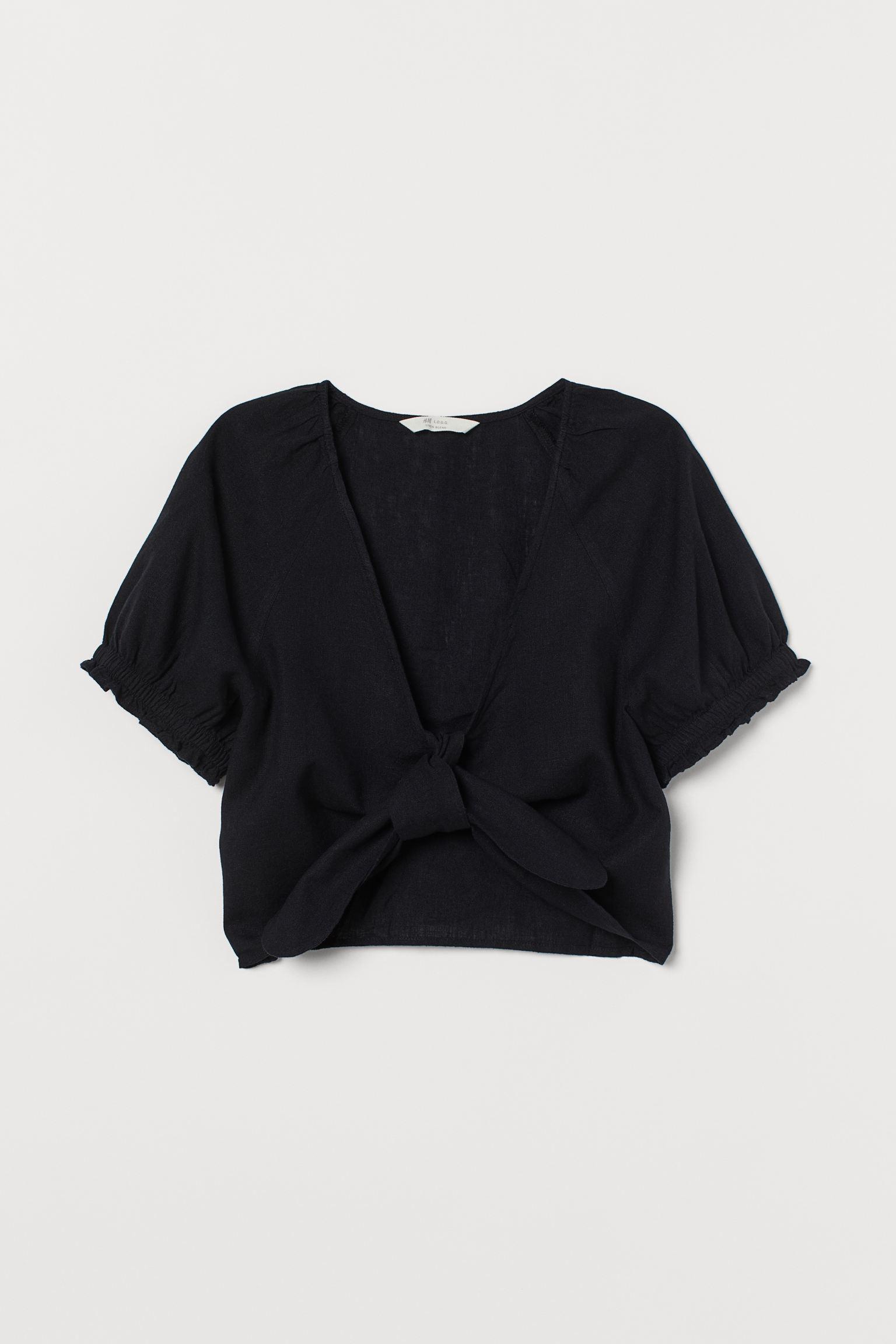 Блуза H&M р. 32 Черный (2128681631)