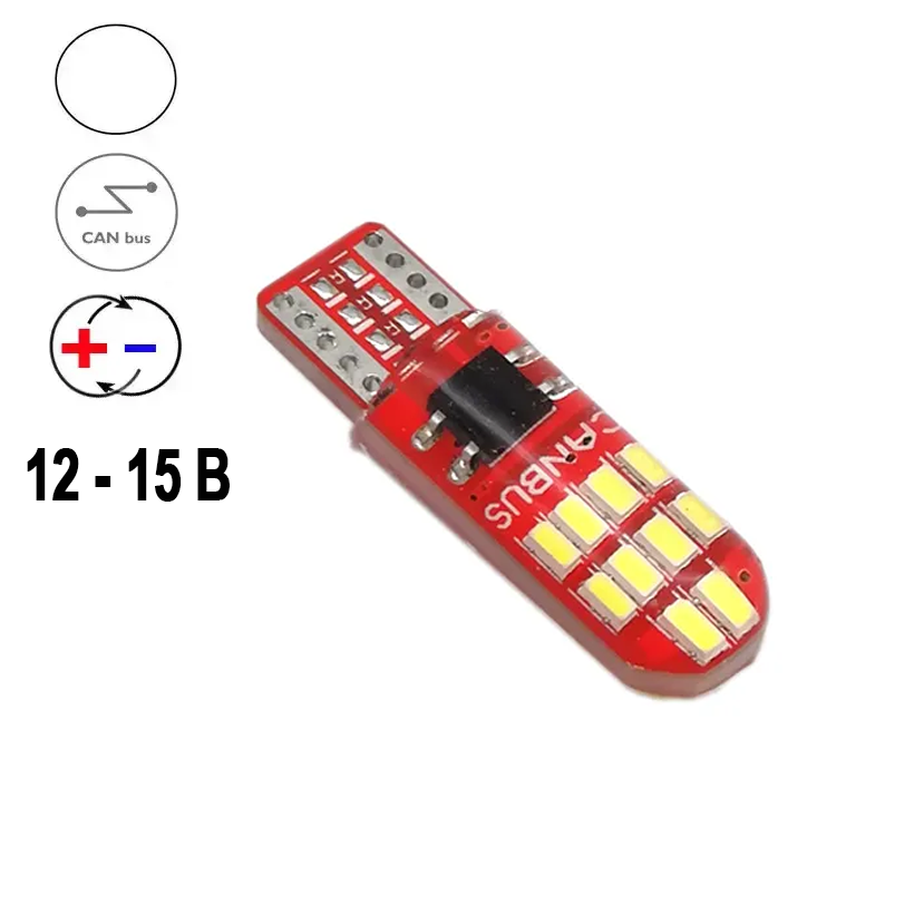 Автомобильная лампа Terra T10 W5W W2,1x9,5d 3014x20SMD 12-15V CanBus биполярная Белый (1800094511) - фото 2