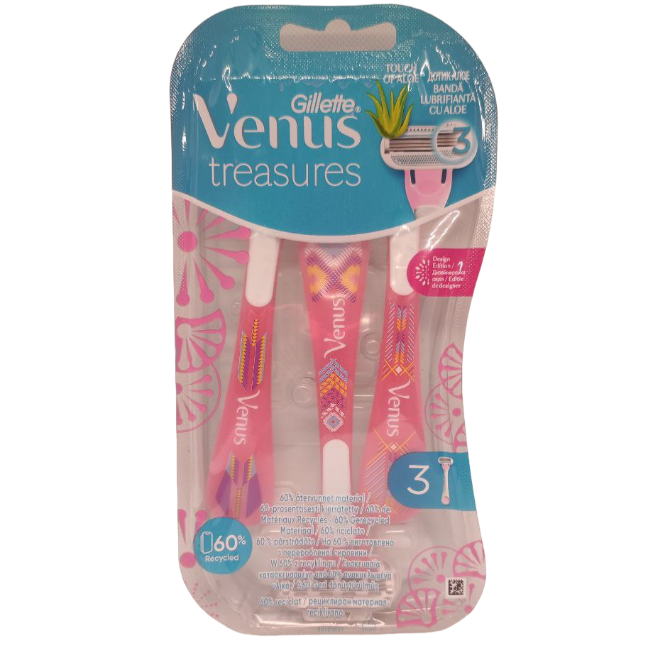 Станки для бритья одноразовые Gillette Venus Treasures женские 3 шт. (2192888573)