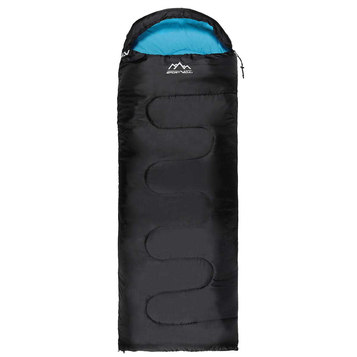 Спальный мешок SportVida +2 +21 C R Black/Sky Blue (SV-CC0062) - фото 11