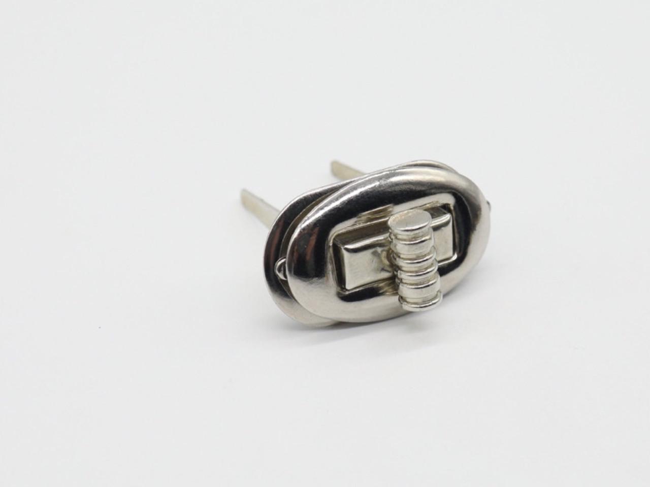 Замок для сумок металевий врізний 25х16 мм Сріблястий (39035995)