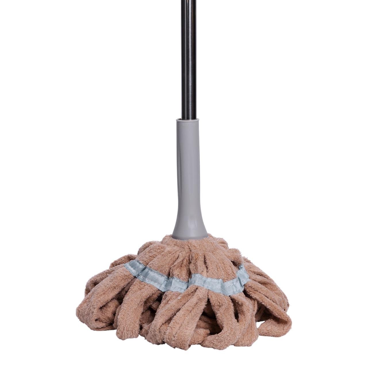 .Швабра телескопічна для миття підлоги універсальна мотузкова швабра з самовіджимом для прибирання Бежевий HP-35015-13BE - фото 2 .Швабра телескопічна для миття підлоги універсальна мотузкова швабра з самовіджимом для прибирання Бежевий HP-35015-13BE - фото 2