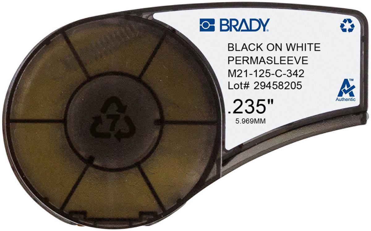 Термоусадочная трубка BRADY M21-125-C-342 для провода Ø1,2 2,8 мм Черный на белом
