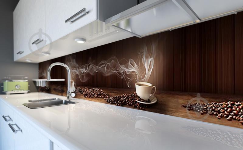 Наклейка виниловая кухонный фартук  Zatarga  "Кофейный аромат"  650х2500 мм