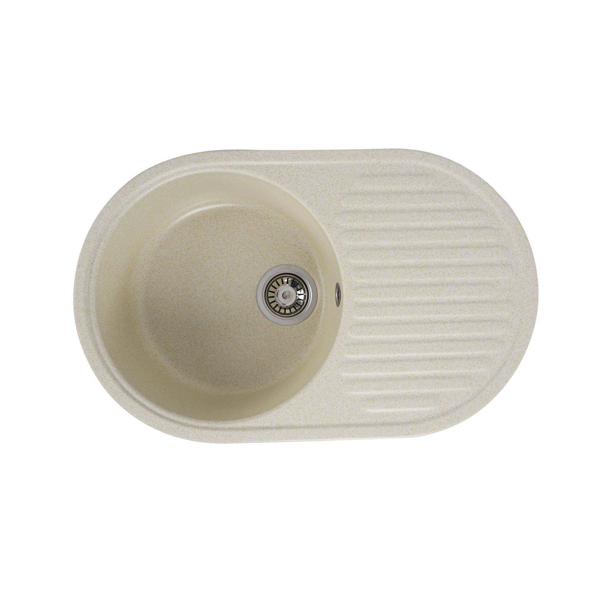 Мойка для кухни гранитная Platinum 7346 ASTORIA глянцевая Песочный