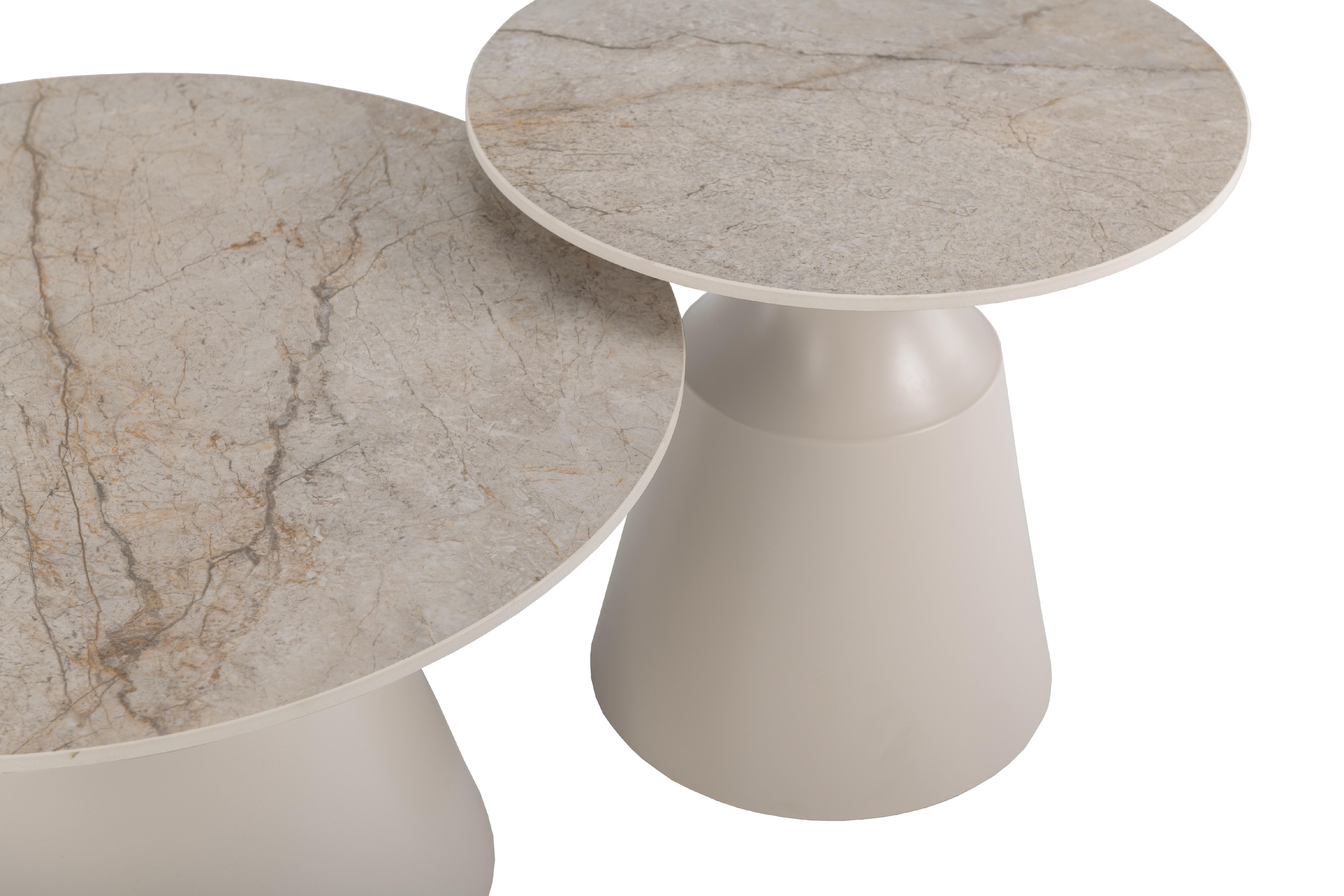 Комплект журнальных столов Vetro Дадди 700х460 мм/500х400 мм 2 шт. Мистик грей/Капучино (СТ-42) - фото 5