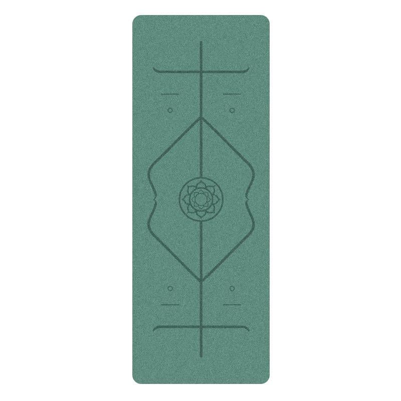 Коврик для йоги каучуковый Lita Pro PU/coconut Marking Yoga mat Зеленый 183х68х0,5 см (40-02-3) - фото 1