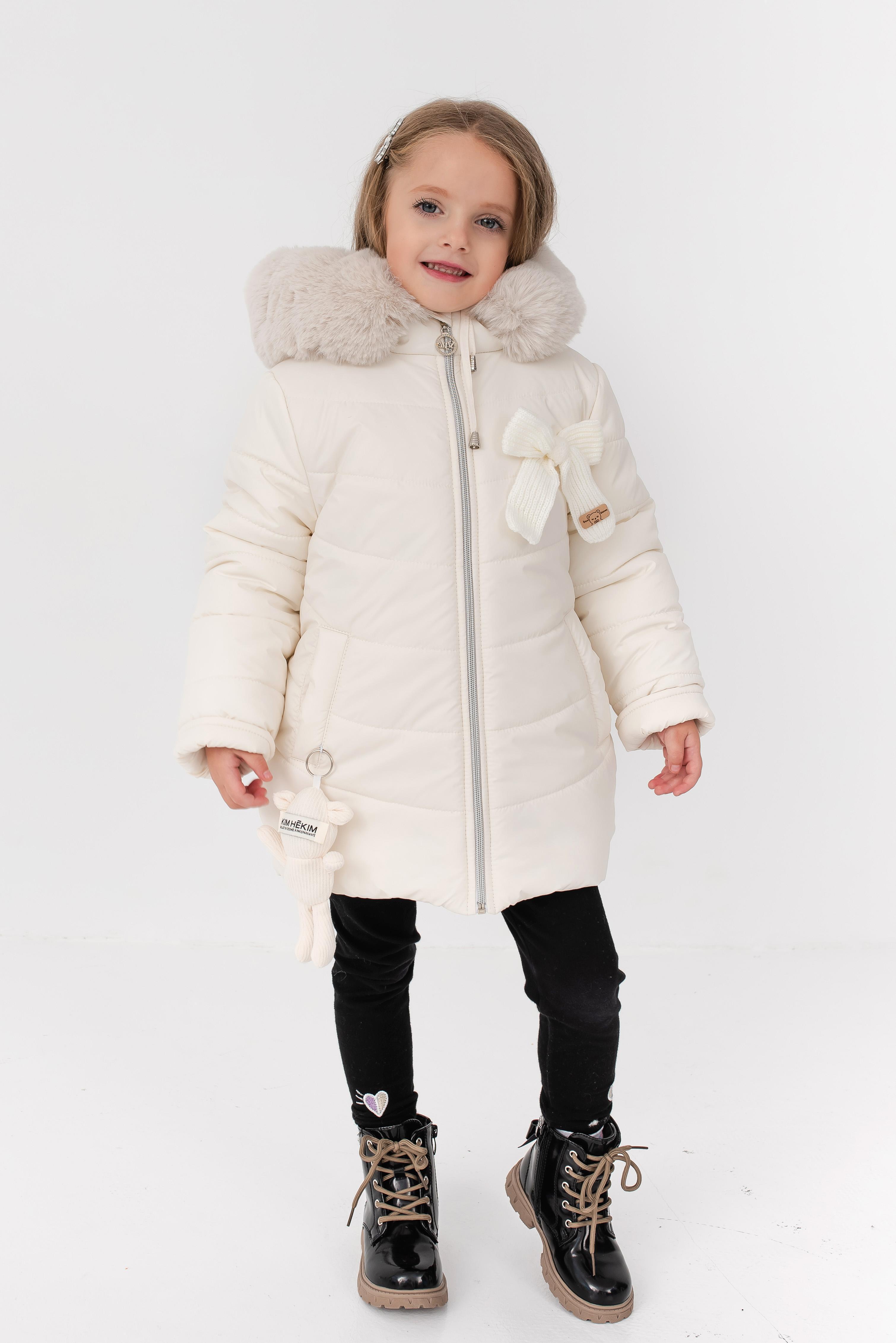 Куртка зимняя для девочки 98 см Молочный (D-8450-98с)