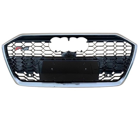 Передня решітка RS-style з хромом GT Tuning для Audi A6 C8 2018-ABS Чорний