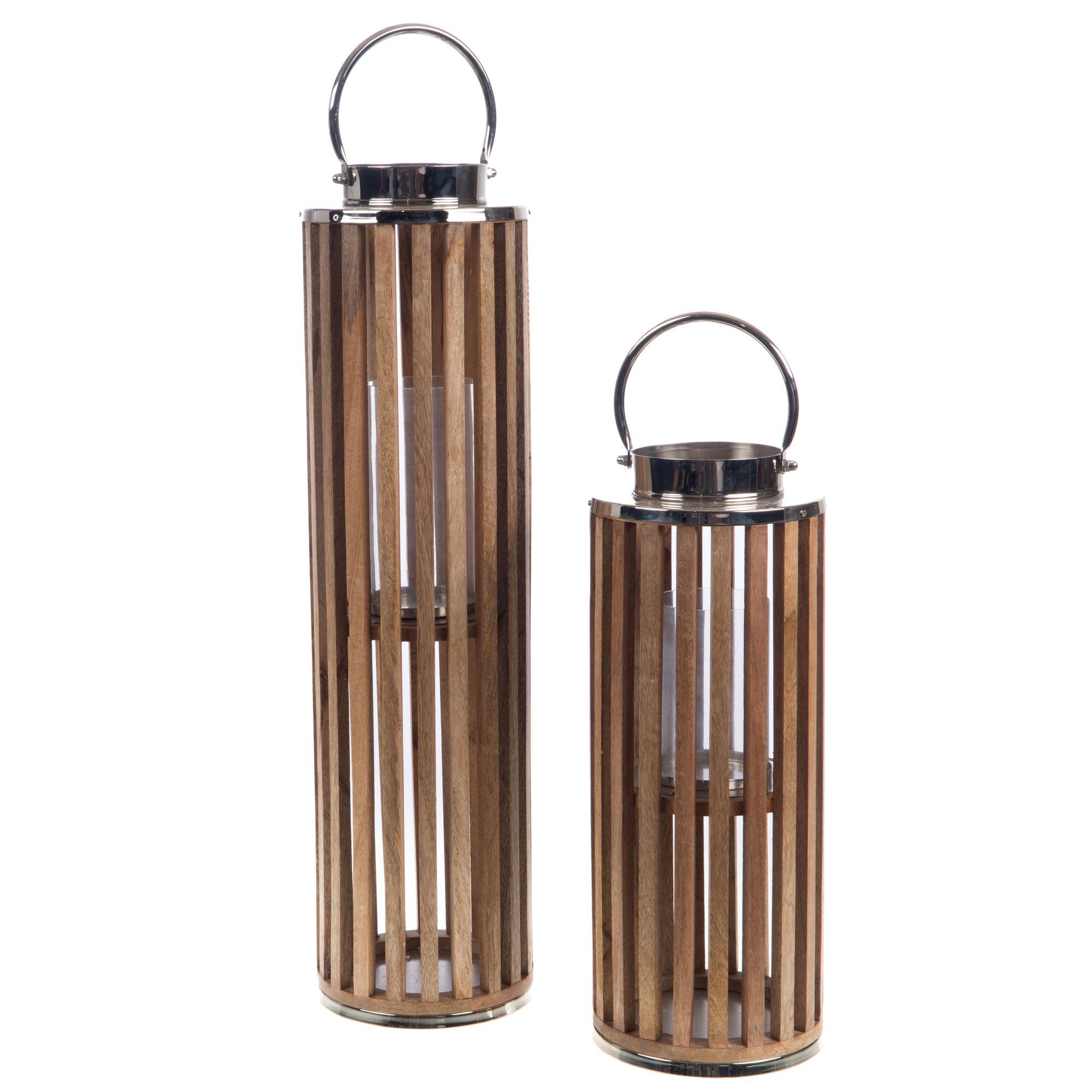 Подсвечник AMADEUS из дерева напольный уличный 74 см - фото 2